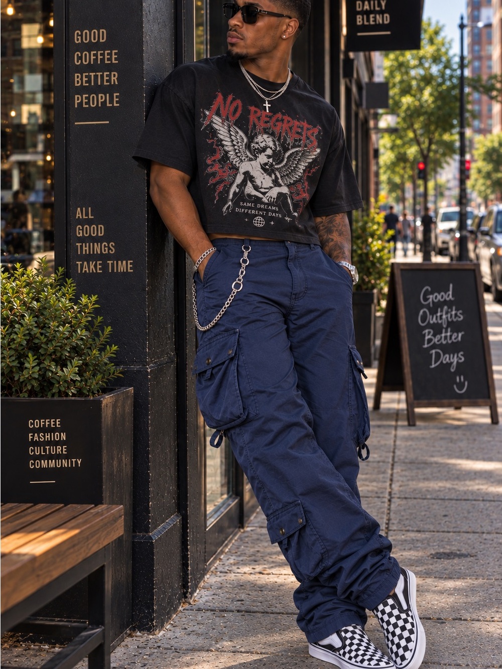 Vintage Abercrombie & Fitch Navy Cargo Pants — Utility Street Style